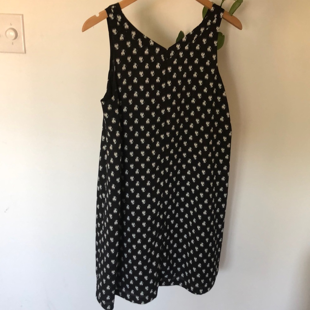 LOFT Black patterned dress